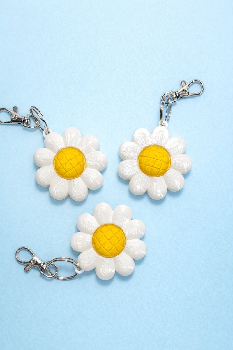 Daisy Fidget Clicker Keychain