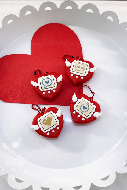 Valentine's Day V-Pet Fidget Clicker Keychain