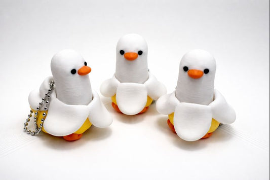 Banana Duck Clicker Keychain