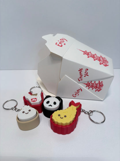 Take Out Set Fidget Clicker Keychain