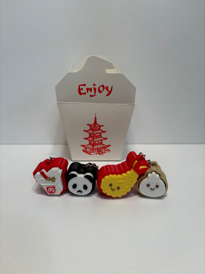 Take Out Set Fidget Clicker Keychain