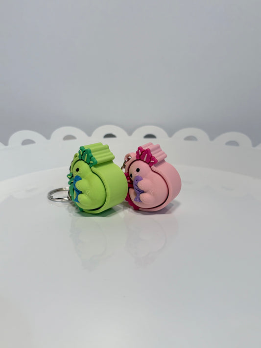 Axolotl Fidget Clicker Keychain