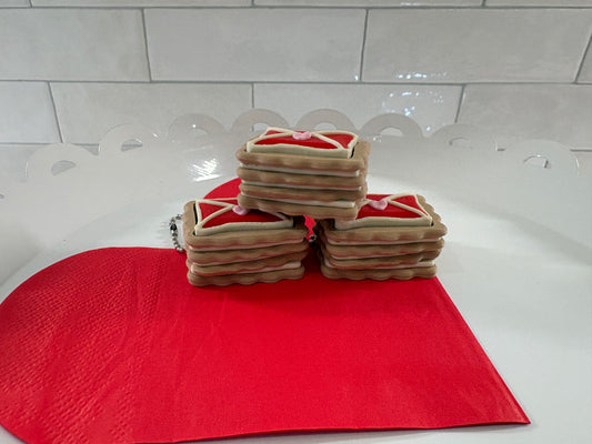 Love Letter Cookie Fidget Clicker Keychain