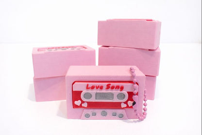 “Love Song” Retro Cassette Fidget Clicker Keychain