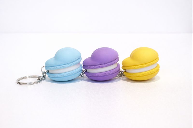Macaron Heart Fidget Clicker Keychain (Small)