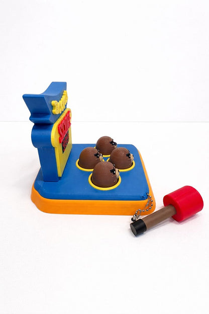 Whac-A-Mole Mini Game — 3D Printed Desk Toy + Fidget Hammer Set
