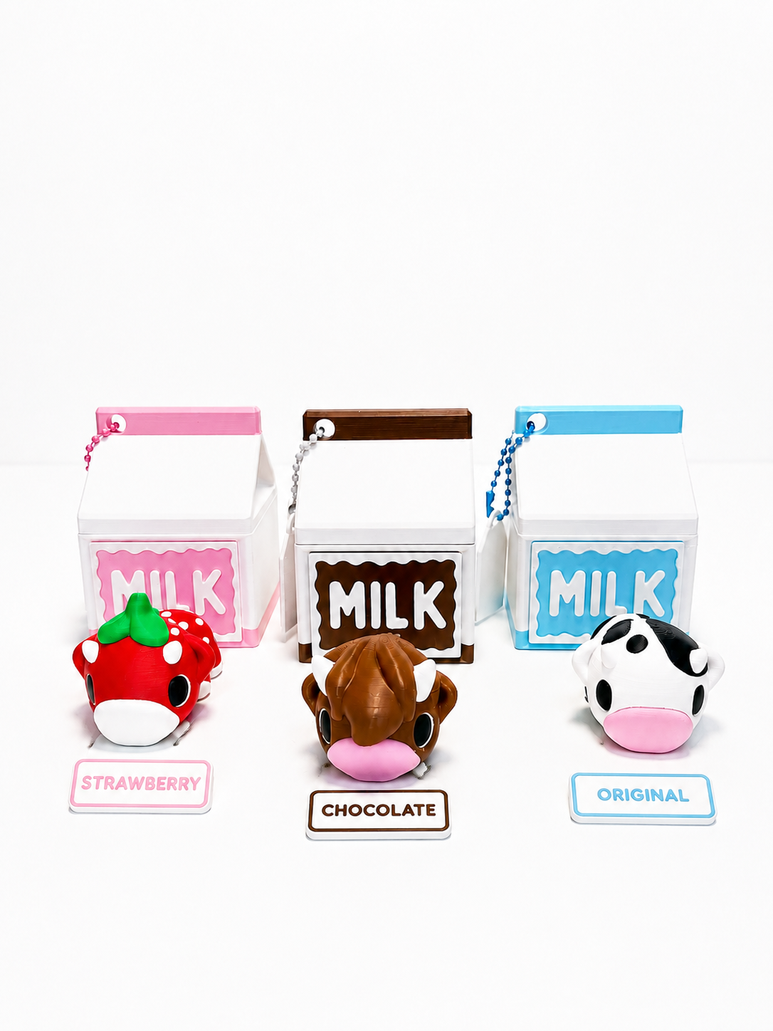 Cow in Mini Milk Carton Playset