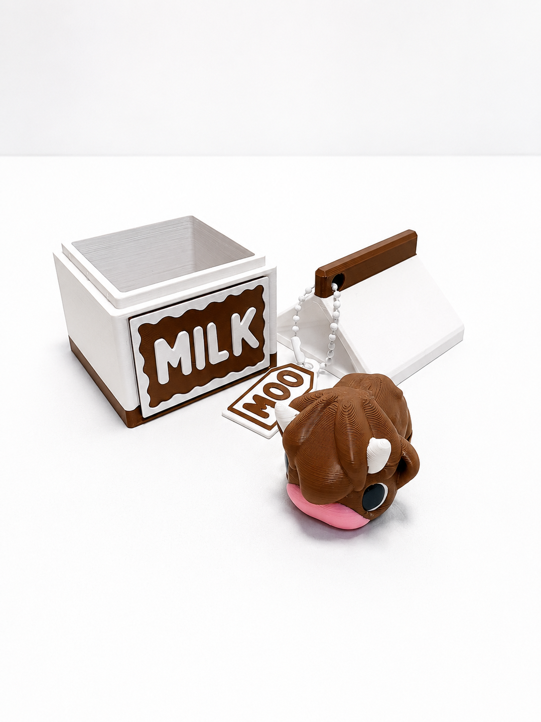 Cow in Mini Milk Carton Playset