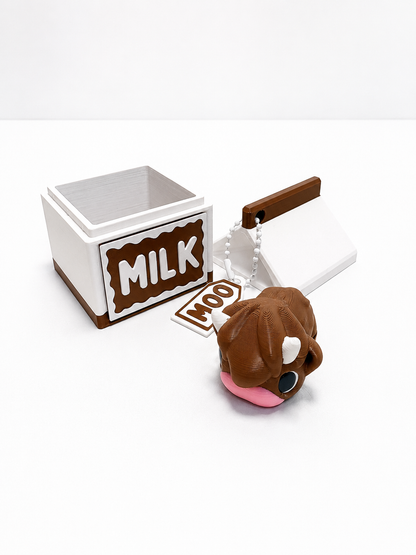 Cow in Mini Milk Carton Playset