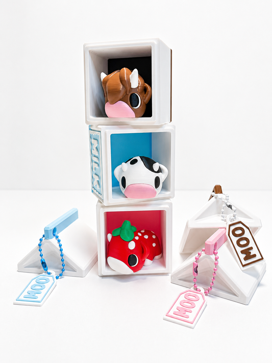 Cow in Mini Milk Carton Playset