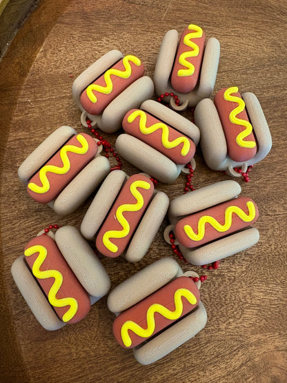 Hot Dog Fidget Clicker Keychain