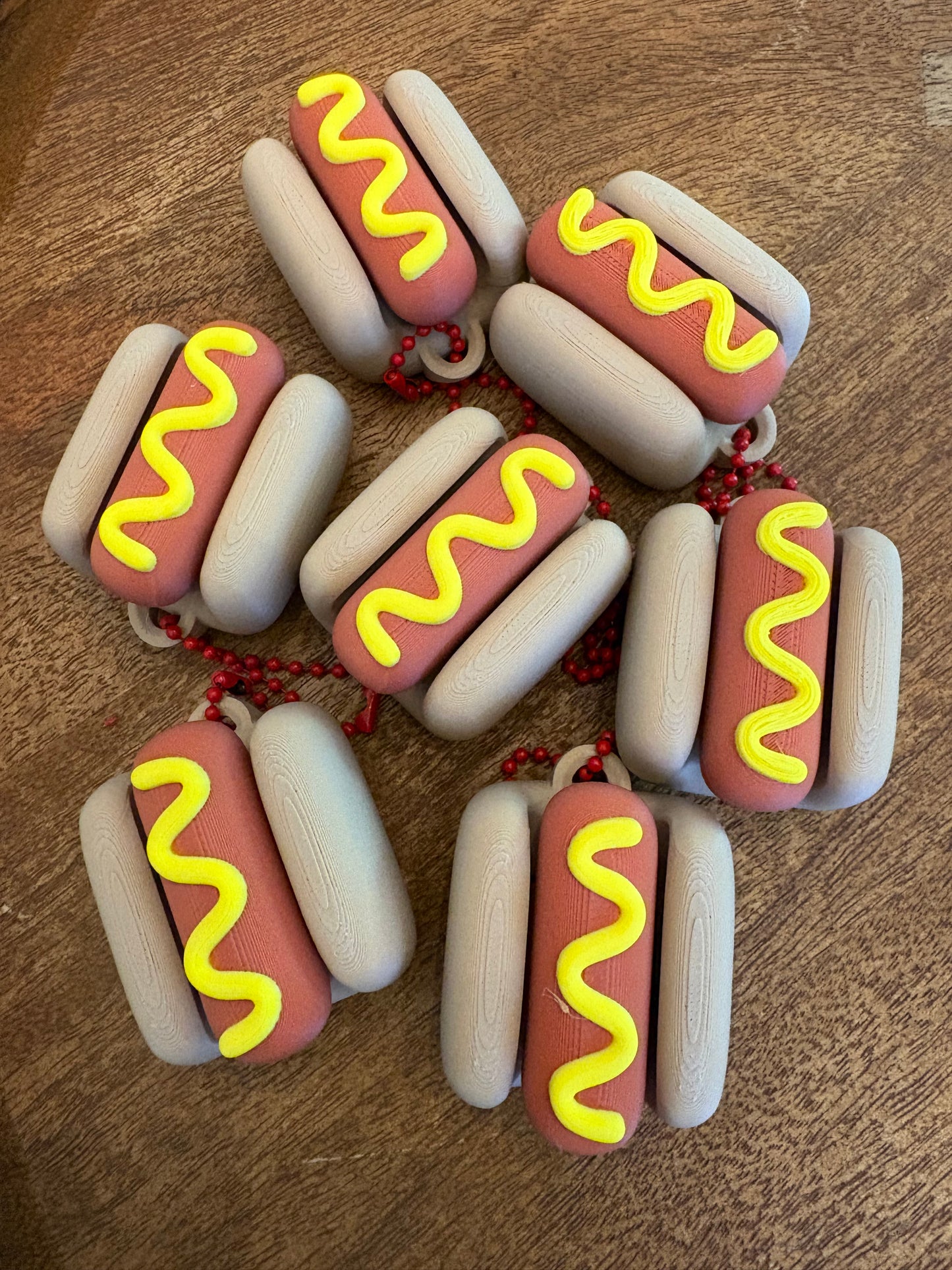 Hot Dog Fidget Clicker Keychain