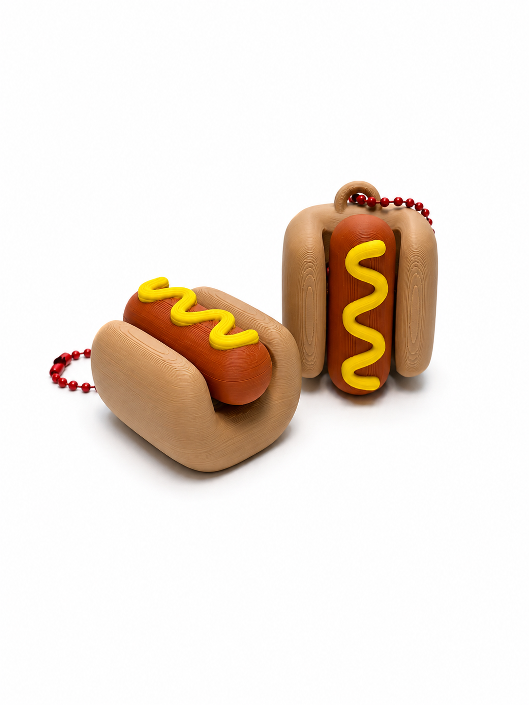 Hot Dog Fidget Clicker Keychain