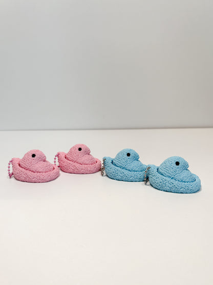 Chick Peep Fidget Clicker Keychain