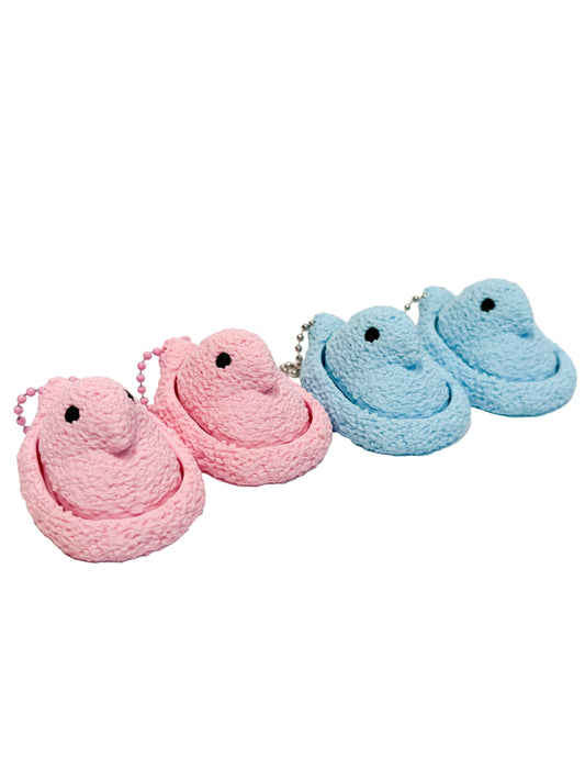 Chick Peep Fidget Clicker Keychain