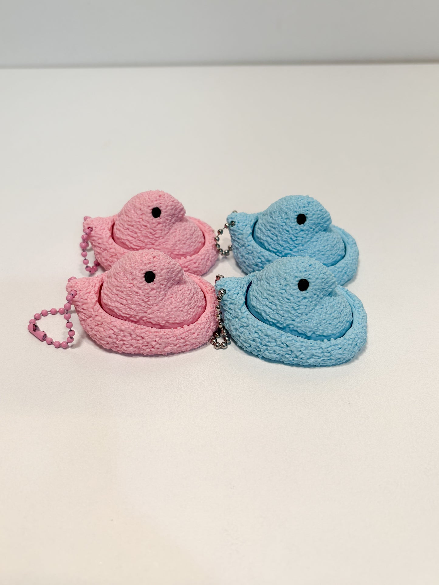 Chick Peep Fidget Clicker Keychain