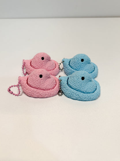 Chick Peep Fidget Clicker Keychain